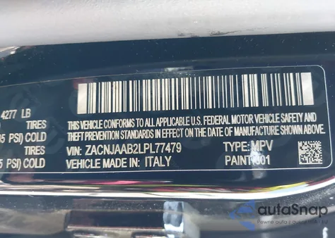 2020 Jeep Renegade Jeepster Fwd from USA, damaged, VIN ZACNJAAB2LPL77479